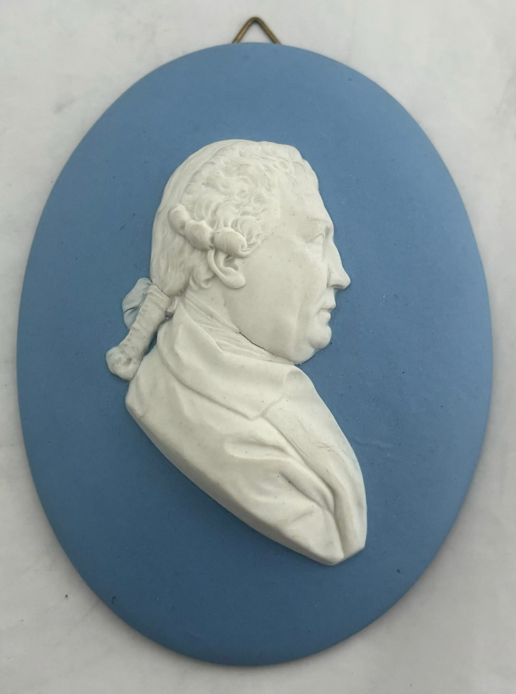 Admiral Augustus Keppel, 1st Viscount Keppel, Wedgwood Jasperware Portrait Profile Medallion.