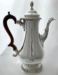 Georgian, George III, Silver Coffee Pot. London 1768 Thomas Whipham & Charles Wright. 27 troy ounces.