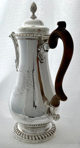 Georgian, George III, Silver Coffee Pot. London 1768 Thomas Whipham & Charles Wright. 27 troy ounces.