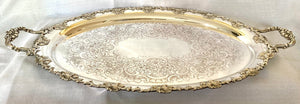 Large 20th Century Twin Handled Silver Plated Serving Tray. Joseph Rodgers of Sheffield.