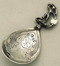 German Figural Silver Caddy Spoon. Imported to London 1902, Theodor Hartmann. 1 troy ounce.