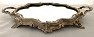 Silver Plated Mounted Mirror Plateau.