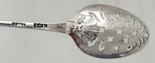 George II Silver Shell Back Mote Spoon. London, circa 1750 - 1760, James Tookey.