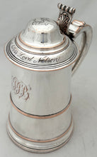 'God Bless Lord Nelson', George III Old Sheffield Plate Lidded Tankard.