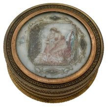 Early 19th Century Gilt Metal Memorial Miniature Picture Box.
