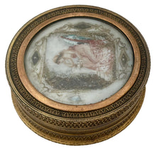 Early 19th Century Gilt Metal Memorial Miniature Picture Box.