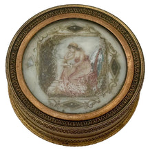 Early 19th Century Gilt Metal Memorial Miniature Picture Box.