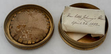 Early 19th Century Gilt Metal Memorial Miniature Picture Box.