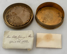 Early 19th Century Gilt Metal Memorial Miniature Picture Box.