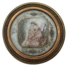 Early 19th Century Gilt Metal Memorial Miniature Picture Box.