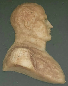 Napoleon Bonaparte 19th Century Wax Portrait Profile.