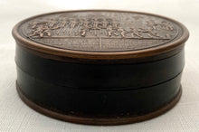 French Bronzed Metal & Bois Durci Snuff Box Depicting Guards at Versailles.