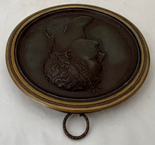 Napoleon Bonaparte Bronzed Metal Portrait Profile Plaque, After Andrieu.