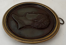 Napoleon Bonaparte Bronzed Metal Portrait Profile Plaque, After Andrieu.