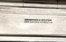 Champion & Wilton Silver Plated Sandwich Box in Leather Saddle Pouch. J. Yates & Sons, Birmingham.
