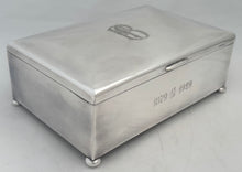 Swedish Silver Plated Cigar Box, circa 1929.