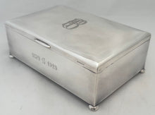 Swedish Silver Plated Cigar Box, circa 1929.