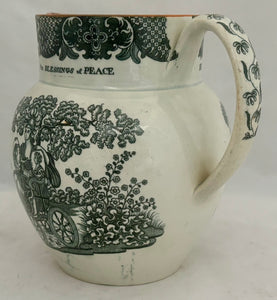 The French Revolutionary Wars & The Treaty of Amiens Pearlware Jug, circa 1802.