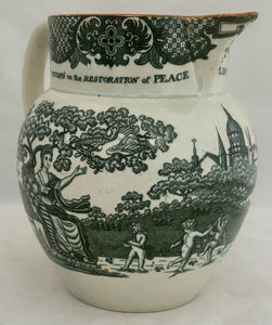 The French Revolutionary Wars & The Treaty of Amiens Pearlware Jug, circa 1802.