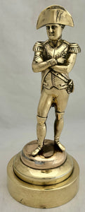 Napoleon Bonaparte Large Polished Brass Standing Figure.