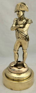 Napoleon Bonaparte Large Polished Brass Standing Figure.