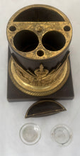 General Maximilien Sébastien Foy, Bronze Bust Inkwell with Gilded Triumphal Regalia & Caduceus of Hermes.