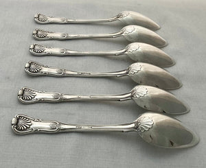 Georgian, George IV, Six Irish Silver King's Pattern Dessert Spoons. Dublin 1825 Laurence Keary. 12.6 troy ounces.