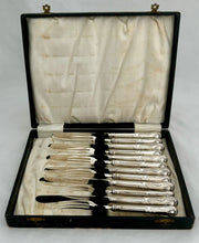 Georgian, George IV, Silver Dessert Knives & Forks for Six. Sheffield 1827 Aaron Hadfield.