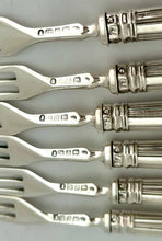 Georgian, George IV, Silver Dessert Knives & Forks for Six. Sheffield 1827 Aaron Hadfield.