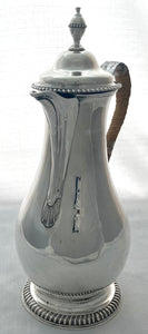 Georgian, George III, Silver Hot Water Jug. London 1774 Charles Wright. 22.5 troy ounces.