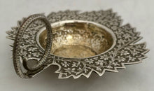 Anglo Indian Naturalistic Silver Dish, Kashmir circa 1890. 1.5 troy ounces.