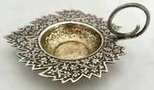 Anglo Indian Naturalistic Silver Dish, Kashmir circa 1890. 1.5 troy ounces.