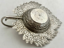 Anglo Indian Naturalistic Silver Dish, Kashmir circa 1890. 1.5 troy ounces.