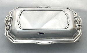 Art Deco Silver Plated Entree Dish & Cover. Asprey of London circa 1933.