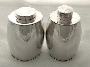 Georgian, George III, Pair of Old Sheffield Plate Tea Caddies, circa 1800 - 1810.