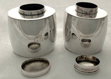 Georgian, George III, Pair of Old Sheffield Plate Tea Caddies, circa 1800 - 1810.