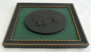 Vice Admiral Viscount Nelson, Black Basalt Portrait Profile Plaque.