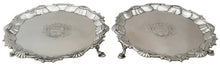 George II Pair of Silver Waiters. London 1745, James Morison. 17 troy ounces.