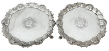 George II Pair of Silver Waiters. London 1745, James Morison. 17 troy ounces.