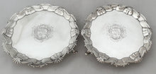 George II Pair of Silver Waiters. London 1745, James Morison. 17 troy ounces.