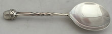 Elizabeth II Silver Acorn Caddy Spoon. London 1988, National Trust England.