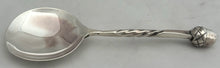 Elizabeth II Silver Acorn Caddy Spoon. London 1988, National Trust England.