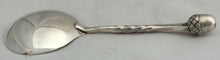 Elizabeth II Silver Acorn Caddy Spoon. London 1988, National Trust England.