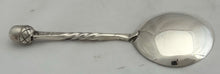 Elizabeth II Silver Acorn Caddy Spoon. London 1988, National Trust England.