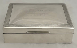 Admiral Lord Louis Mountbatten, 1st Earl Mountbatten of Burma, Silver Cigarette Box.