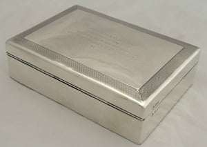 Admiral Lord Louis Mountbatten, 1st Earl Mountbatten of Burma, Silver Cigarette Box.