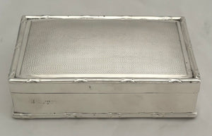 Edwardian Silver Table Snuff Box. Chester 1910 George Nathan & Ridley Hayes. 5.1 troy ounces.