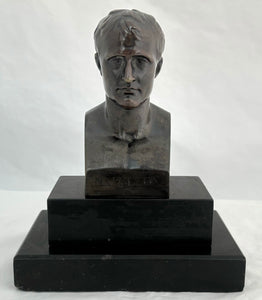 Emperor Napoleon Bonaparte 19th Century Bronze Bust, After Anonio Canova.