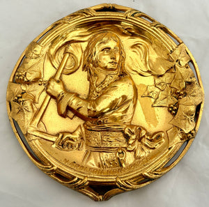 General Napoleon Bonaparte on the Bridge of Arcole, Gilt Metal Plaque after A. J. Gros.