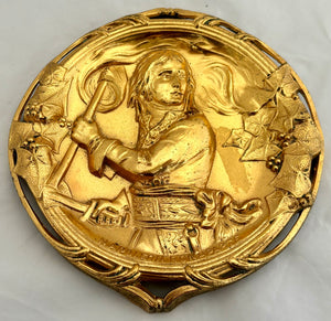 General Napoleon Bonaparte on the Bridge of Arcole, Gilt Metal Plaque after A. J. Gros.